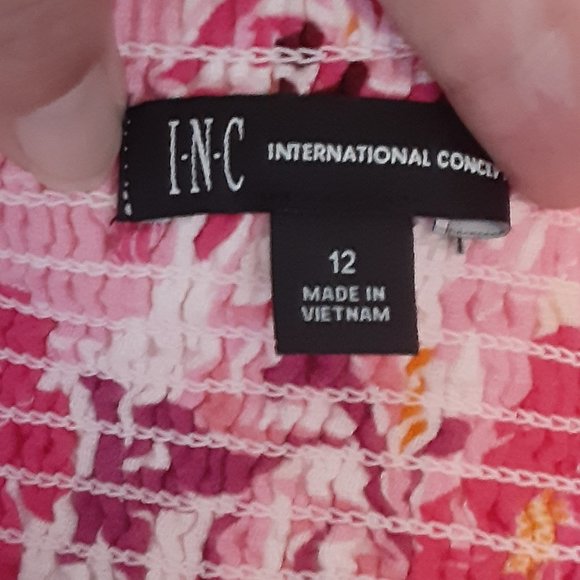 INC Concepts Marleney Garden pink tiered skirt made for Macy's - Picture 8 of 10